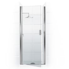 Paragon Series 24" x 65" Semi-Frameless Continuous Hinge Shower Door and Clear Glass