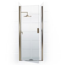 Paragon Series 24" x 65" Semi-Frameless Continuous Hinge Shower Door and Clear Glass