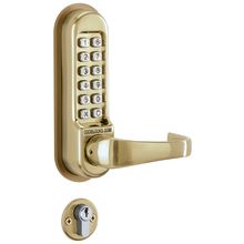 Heavy Duty Back to Back Mechanical Keypad Coded Tubular Latch and Deadbolt with Panic Proof Feature