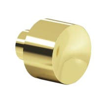 Solid Brass 1-1/4 Inch Modern Round Cylinder Cabinet Knob / Drawer Knob - Made in USA