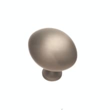 198 Series 1-1/4 Inch Solid Brass Oval Cabinet Knob
