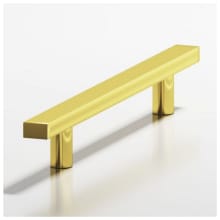 254 Series Solid Brass 8 Inch Center to Center Distressed Square Bar Cabinet Handle / Drawer Pull - Made in USA