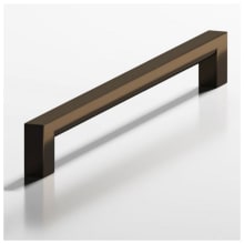 745 Series 4" Center to Center Solid Brass Sleek Square Cabinet Handle / Drawer Pull - Made in USA