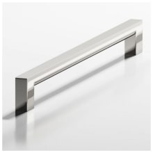 745 Series 6" Center to Center Solid Brass Sleek Square Cabinet Handle / Drawer Pull - Made in USA