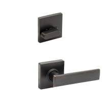 Remi Left Handed Sectional Dummy Interior Door Handleset with Interior Thumbturn and Square Rose