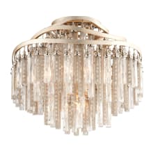 Chimera 4 Light 18-1/2" Wide Semi Flush Ceiling Fixture with Crystal Accents