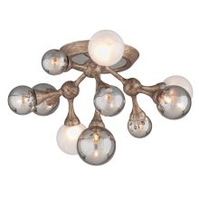 Element 11 Light Flush Mount Ceiling Fixture with Hand-Crafted Iron