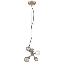 Element 5 Light Full Sized Pendant with Hand-Crafted Iron