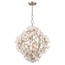 Lily 6 Light 27" Pendant with Hand-Crafted Iron