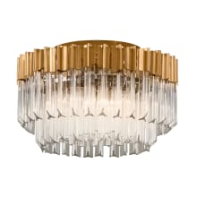 Charisma 3 Light 18" Wide Semi Flush Ceiling Fixture with Crystal Shade