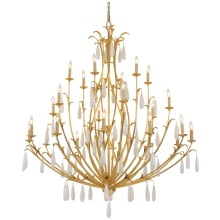 Prosecco 24 Light 60" Wide Crystal Candle Style Chandelier