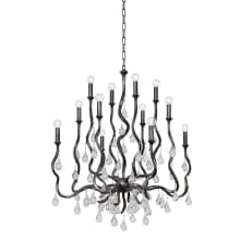 Aveline 12 Light 34" Wide Crystal Candle Style Chandelier