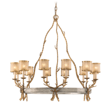 Parc Royale 12 Light 41" Wide Chandelier with Glass Shades