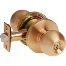 Commercial Panic Proof Grade 2 Keyed Entry Single Cylinder Storeroom Knob Set with GWC Trim