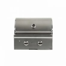 40,000 BTU 28 Inch Wide Built-in Two Burner Natural Gas Grill with Interior Grill Lighting