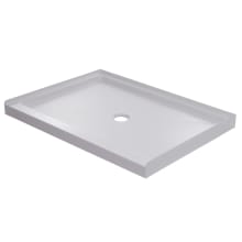 48" x 34" Rectangular Shower Base with Center Drain