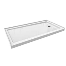 60" x 36" Rectangular Shower Base with Right Drain
