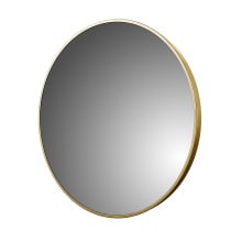 Reflections 28" Diameter Modern Circular Aluminum Framed Bathroom Wall Mirror