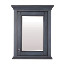 Brantley 22" x 28" Single Door Framed Medicine Cabinet with Beveled Mirror