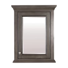 Brantley 22" x 28" Single Door Framed Medicine Cabinet with Beveled Mirror