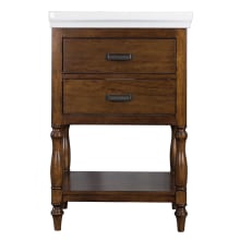 Cherie 23-5/8" Free Standing Vanity Set with Wood Cabinet, Ceramic Top, and Integrated Sink
