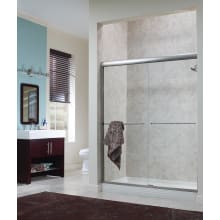 Cove 65" High x 42" Wide Sliding Frameless Shower Door with 1/4" Clear Glass