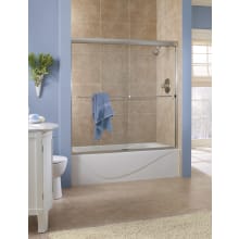 Cove 60" High x 60" Wide Sliding Frameless Tub Door with Clear Glass