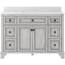 Ellery 49" Free Standing Single Basin Vanity Set with Cabinet and Carrara Vita Quartz Vanity Top