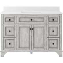 Ellery 49" Free Standing Single Basin Vanity Set with Cabinet and Snow White Quartz Vanity Top