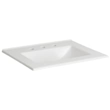 25" Ceramic Vanity Top with Built-In Sink