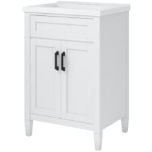 Kamryn 24" Free Standing Single Basin Vanity Set with Cabinet and Vitreous China Vanity Top