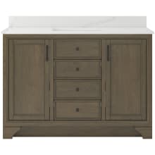 Lanagan 49" Free Standing Single Basin Vanity Set with Cabinet and Calacatta Bianco Quartz Vanity Top