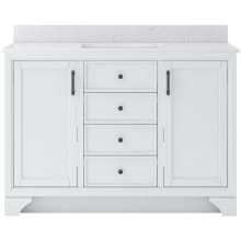 Lanagan 49" Free Standing Single Basin Vanity Set with Cabinet and Carrara Vita Quartz Vanity Top