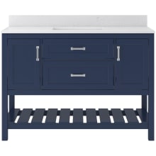 Lawson 49" Free Standing Single Basin Vanity Set with Cabinet and Carrara Vita Quartz Vanity Top