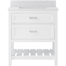 Lawson 31" Free Standing Single Basin Vanity Set with Cabinet and Carrara Vita Quartz Vanity Top