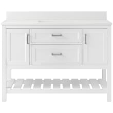 Lawson 49" Free Standing Single Basin Vanity Set with Cabinet and Snow White Quartz Vanity Top