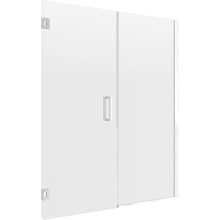 Marina 74" High x 48" Wide Hinged Frameless Shower Door with Clear Glass