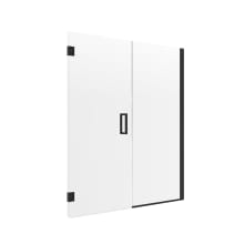 Marina 74" High x 60" Wide Hinged Frameless Shower Door with Clear Glass