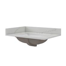 31" Quartz Vanity Top with Backsplash and Sideplash