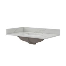 37" Quartz Vanity Top with Backsplash and Sideplash