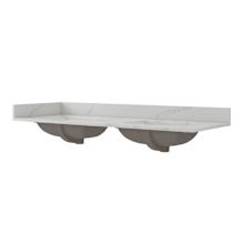 61" Quartz Vanity Top with Backsplash and Sideplash
