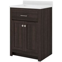 Reese 24" Free Standing Single Basin Vanity Set with Cabinet and Cultured Marble Vanity Top