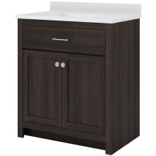 Reese 30" Free Standing Single Basin Vanity Set with Cabinet and Cultured Marble Vanity Top