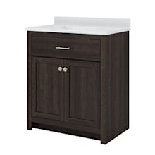 Reese 30" Free Standing Single Basin Vanity Set with Cabinet and Cultured Marble Vanity Top
