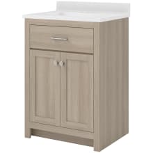 Reese 24" Free Standing Single Basin Vanity Set with Cabinet and Cultured Marble Vanity Top