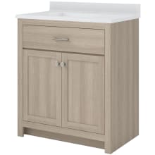 Reese 30" Free Standing Single Basin Vanity Set with Cabinet and Cultured Marble Vanity Top