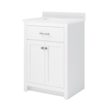 Reese 24" Free Standing Single Basin Vanity Set with Cabinet and Cultured Marble Vanity Top