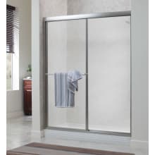 Tides 70" High x 48" Wide Sliding Framed Shower Door with 3/16" Rain Glass
