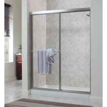 Tides 70" High x 60" Wide Sliding Framed Shower Door with 3/16" Clear Glass