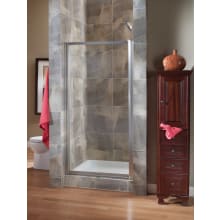 Tides 65" High x 25" Wide Hinged Framed Shower Door with 3/16" Clear Glass